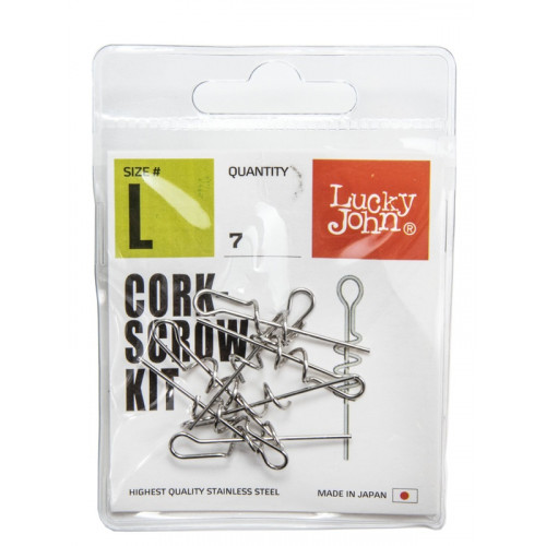 Спирали LJ Pro Series CORKSCROW KIT L для крепл. силикон. приманок 7шт.