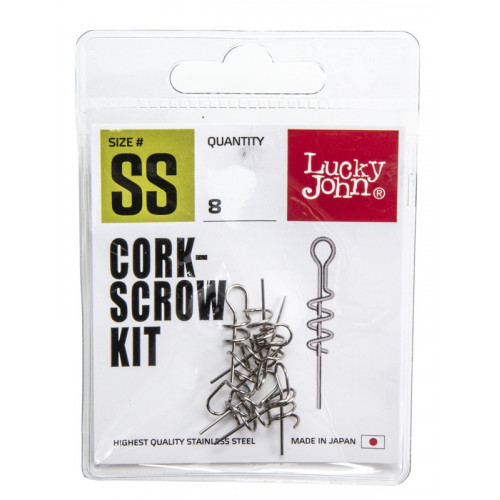 Спирали LJ Pro Series CORKSCROW KIT SS для крепл. силикон. приманок 8шт.
