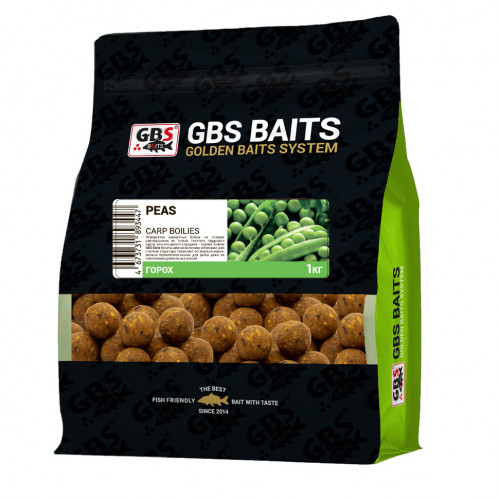 Бойлы GBS Baits 20мм 1кг Peas Горох