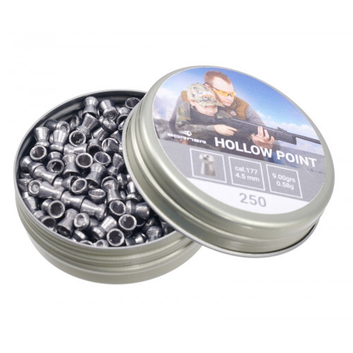 Пуля пневм. Borner "Hollow Point",  4,5 (250 шт.) 0,58гр. 9 gr