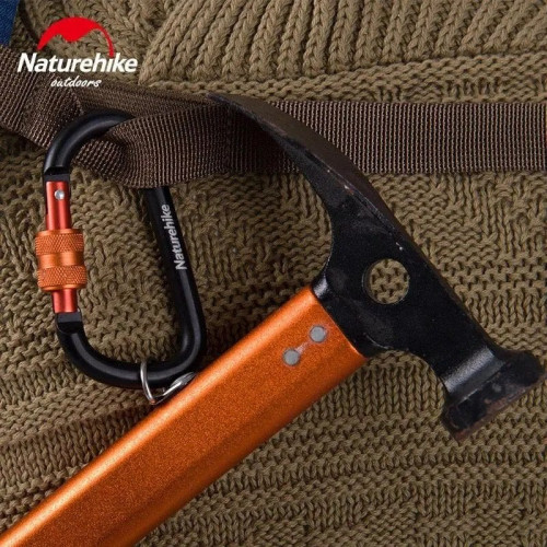 Карабин Naturehike d-type 8cm с блокировкой NH15A008-D (Green)