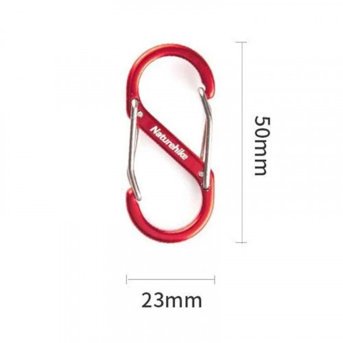Карабин Naturehike S-Type NH20GS004 Red 5cm (2шт)