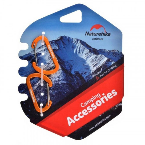 Карабин Naturhike D-shaped 4cm (2packs) NH15A004-H (Blue)