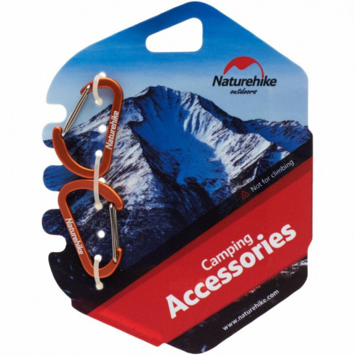 Карабин Naturhike D-shaped 4cm (2packs) NH15A004-H (Dark Red)