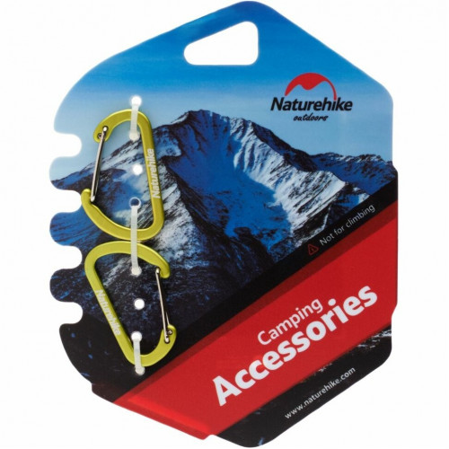 Карабин Naturhike D-shaped 4cm (2packs) NH15A004-H (Green)
