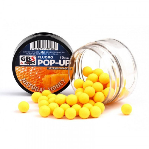 Бойлы GBS Baits Pop-up плавающие 12мм 40гр Honey Мед