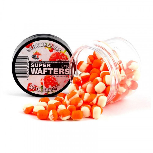 Бойлы нейтральной плавучести (Wafters) GBS Клубника со сливками 8х10мм