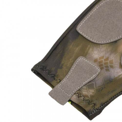Перчатки для рыбалки летние Aquatic UPF50+ (цвет: carp camo, размер S/M)