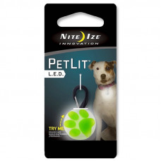 Брелок PetLit - Lime Paw/WHT LED