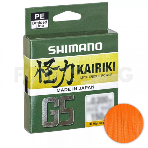 Плетеный шнур Kairiki G5 150m 0.15mm 5.5kg Orange
