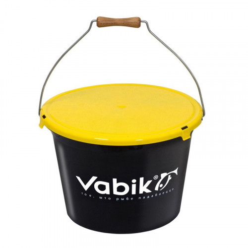 Ведро для прикормки Vabik PRO Black 13л без крышки