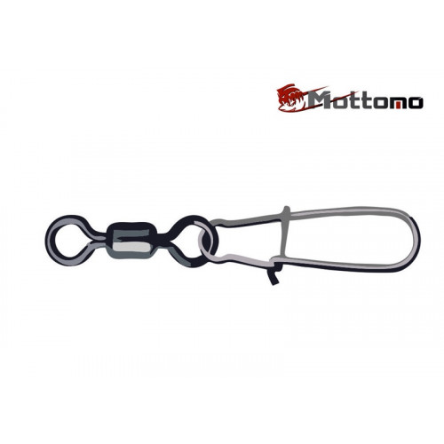 Вертлюг с застежкой Mottomo Rolling Swivel & Nice Snap №8 10 шт