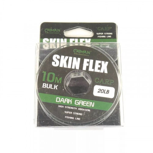 Поводковый материал Caiman Skin Flex в оплетке Olive 10m 20lbs 215864