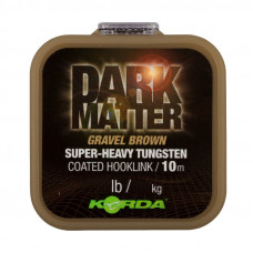 Поводковый материал KORDA Dark Matter Tungsten Coated Braid Gravel Brown 18lb 10м