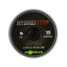 Поводковый материал KORDA Hybrid Stiff  Weedy green 20lb 15м