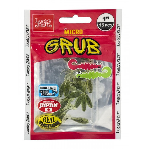 Твистеры съедоб. искусст. LJ Pro Series MICRO GRUB 1,0in (02,50)/PA01 15шт.