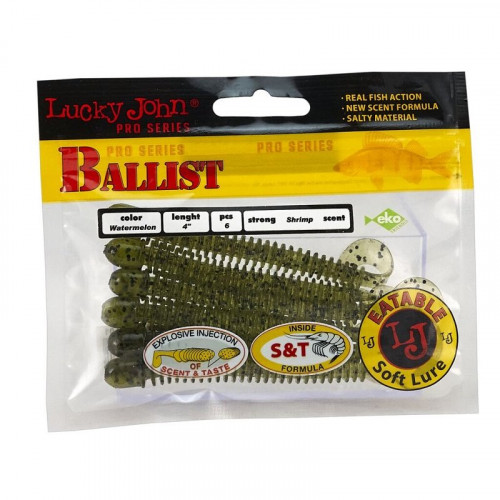 Твистеры съедобные LJ Pro Series BALLIST 4.0/PA01 6у
