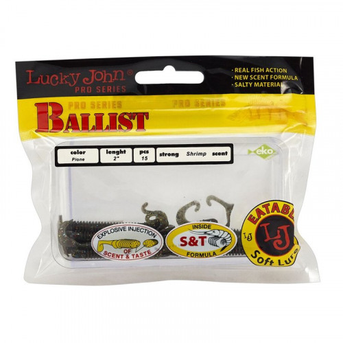Твистеры съедобные искусственные LJ Pro Series BALLIST 2/F08 15у