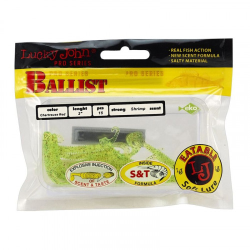 Твистеры съедобные искусственные LJ Pro Series BALLIST 2/S15 15у