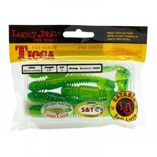 Виброхвост двухцветный  3,9 TIOGA  LUCKY JOHN 140104-T18