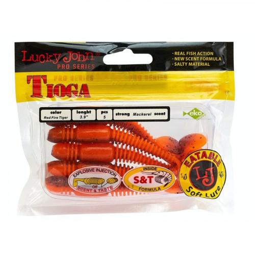 Виброхвост двухцветный 3,9 TIOGA  LUCKY JOHN 140104-T48