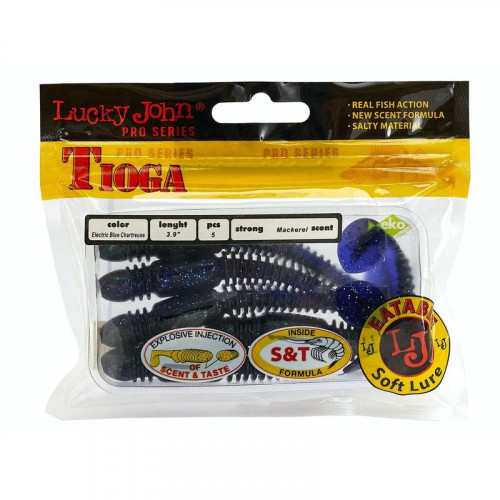 Виброхвост двухцветный 3,9 TIOGA  LUCKY JOHN 140104-T52