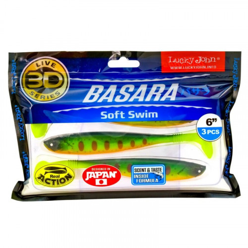Виброхвосты LJ 3D Series BASARA SOFT SWIM 6.0 (15,24)/PG01 3шт.