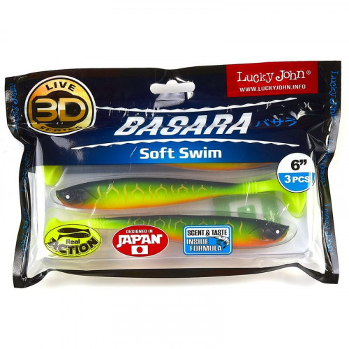 Виброхвосты LJ 3D Series BASARA SOFT SWIM 6.0 (15,24)/PG02 3шт.