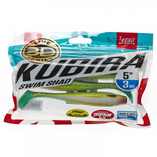 Виброхвосты LJ 3D Series KUBIRA SWIM SHAD 5,0in (12,50)/PG21 3шт.