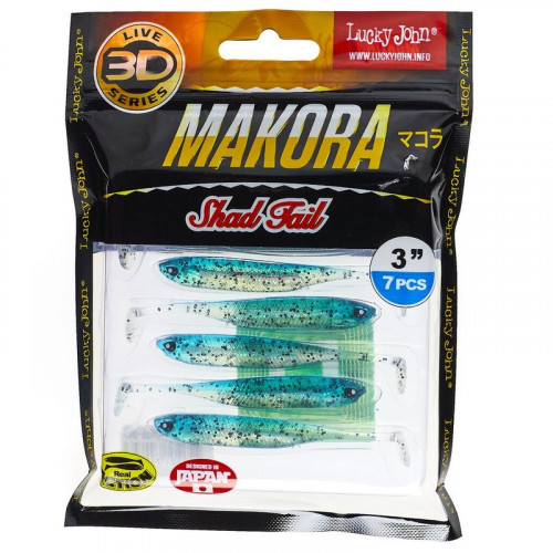 Виброхвосты LJ 3D Series MAKORA SHAD TAIL 3.0 (07,60)/002 7у