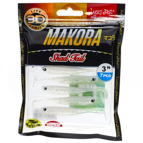Виброхвосты LJ 3D Series MAKORA SHAD TAIL 3.0 (07,60)/003 7у
