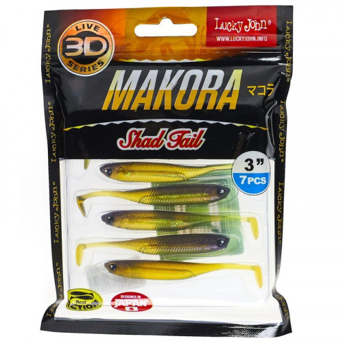 Виброхвосты LJ 3D Series MAKORA SHAD TAIL 3.0 (07,60)/004 7у