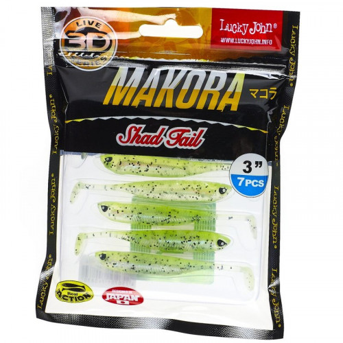 Виброхвосты LJ 3D Series MAKORA SHAD TAIL 3.0 (07,60)/006 7у
