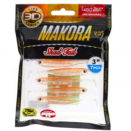 Виброхвосты LJ 3D Series MAKORA SHAD TAIL 3.0 (07,60)/007 7у