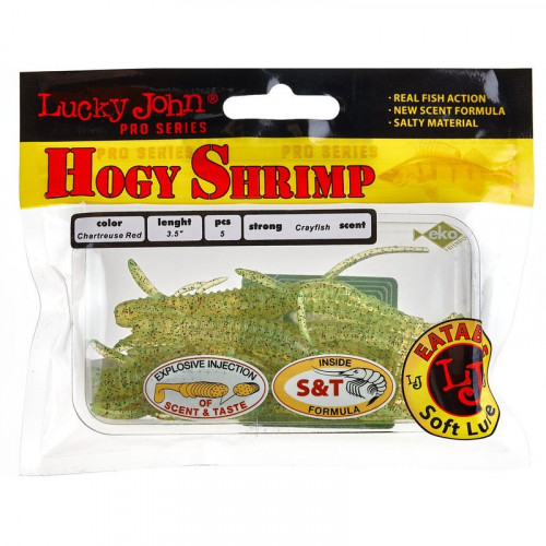 Виброхвосты съедоб. искусст. LJ Pro Series HOGY SHRIMP 3.5 (8.90см) S15 5у
