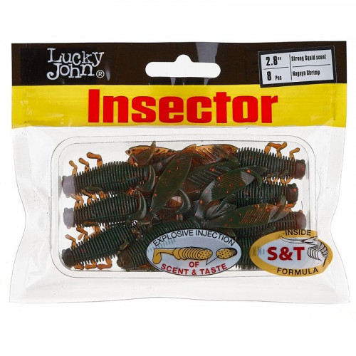 Виброхвосты съедоб. искусст. LJ Pro Series INSECTOR 2,8in (07.00)/085 8шт.