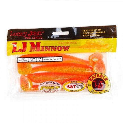 Виброхвосты съедоб. искусст. LJ Pro Series MINNOW 5.5in (13.90)/T26 4шт.