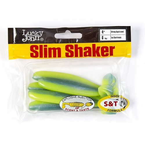 Виброхвосты съедоб. искусст. LJ Pro Series SLIM SHAKER 4in (10.00)/T57 6шт.