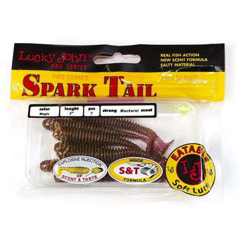 Виброхвосты съедоб. искусст. LJ Pro Series Spark Tail 3 (7,60см) S14 7у