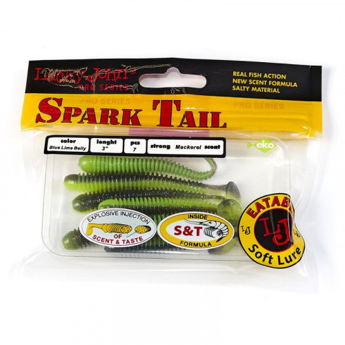 Виброхвосты съедоб. искусст. LJ Pro Series Spark Tail 3 (7,60см) T53 7у