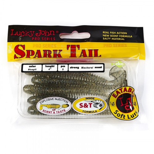 Виброхвосты съедоб. искусст. LJ Pro Series Spark Tail 4,0in (10,10)/S08 5шт.