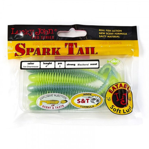 Виброхвосты съедоб. искусст. LJ Pro Series Spark Tail 4,0in (10,10)/T57 5шт.