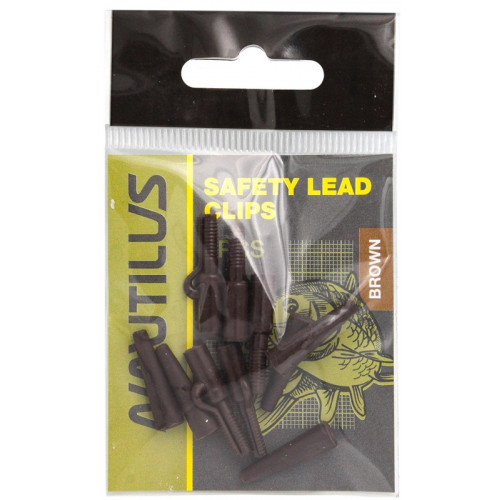 Клипса безопасная с конусом Nautilus Safety lead clips Brown