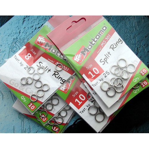 Кольцо заводное Mottomo Split Ring 7мм/15кг 10 шт.