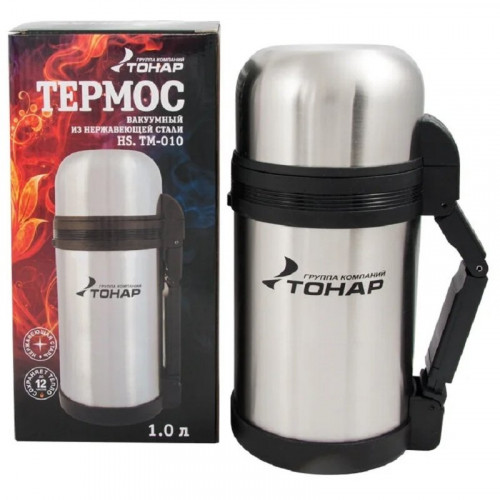 Термос HS.TM-010 1000ML (дополн.пласт.чашка, скл.ручка, ремень) TONAR