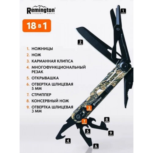 Мультитул Remington ActionTool, камуф.
