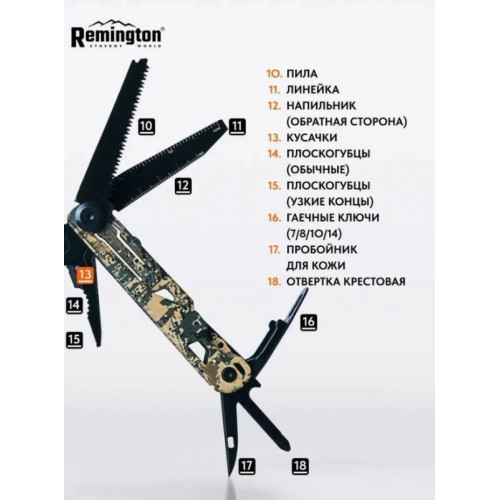 Мультитул Remington ActionTool, камуф.