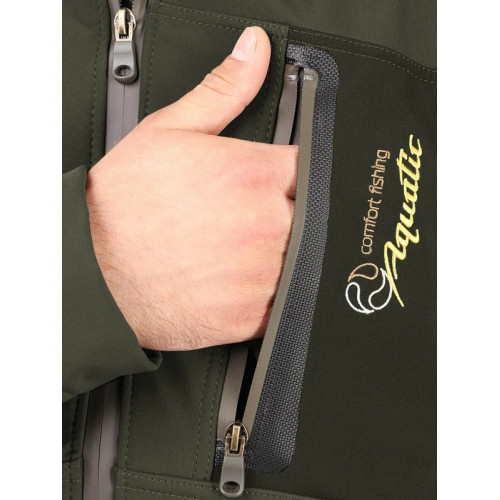 Костюм Aquatic К-05Х soft shell, хаки, р 52-54