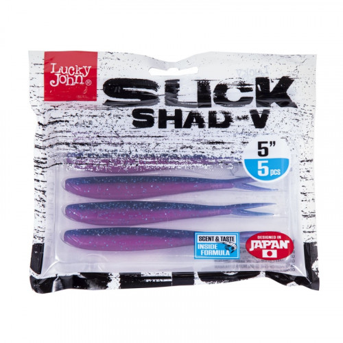 Слаги LJ 3D Series SLICK SHAD-V 5.0in (12,7) Z18 5шт.