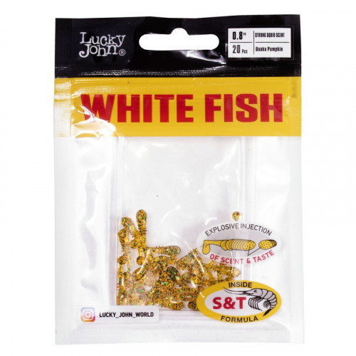 Слаги съедобные искусственные LJ Pro Series WHITE FISH 0,8in (02.00)/PA19 20шт.